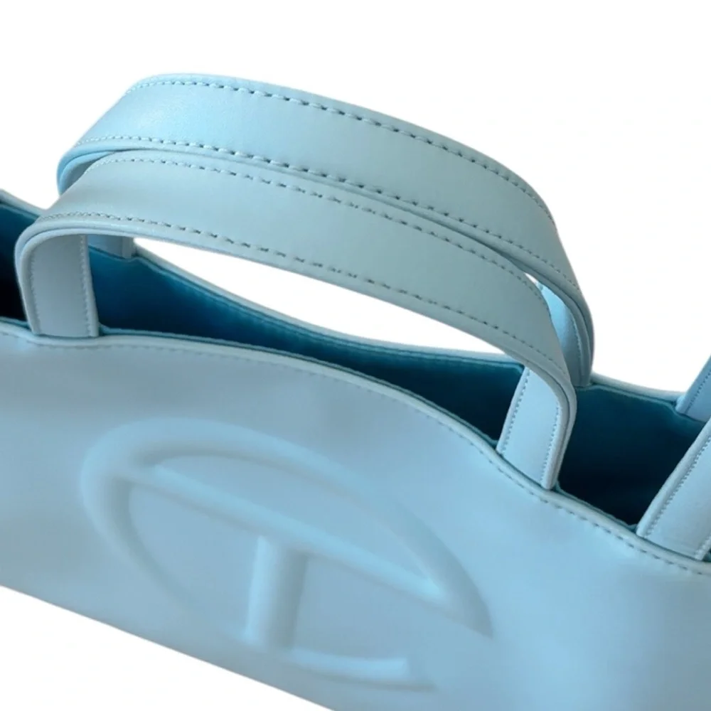Telfar Pool Blue Medium Shopping‎ Crossbody Top Handle Tote Bag